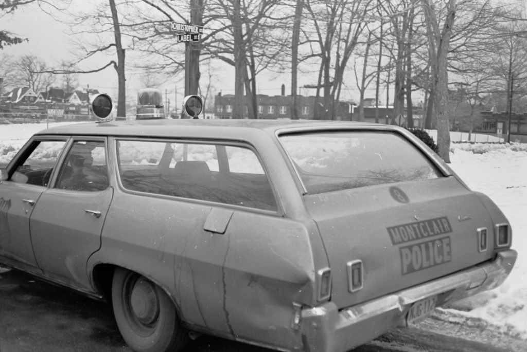 Montclair Police, station wagon at Christopher and Label Streets